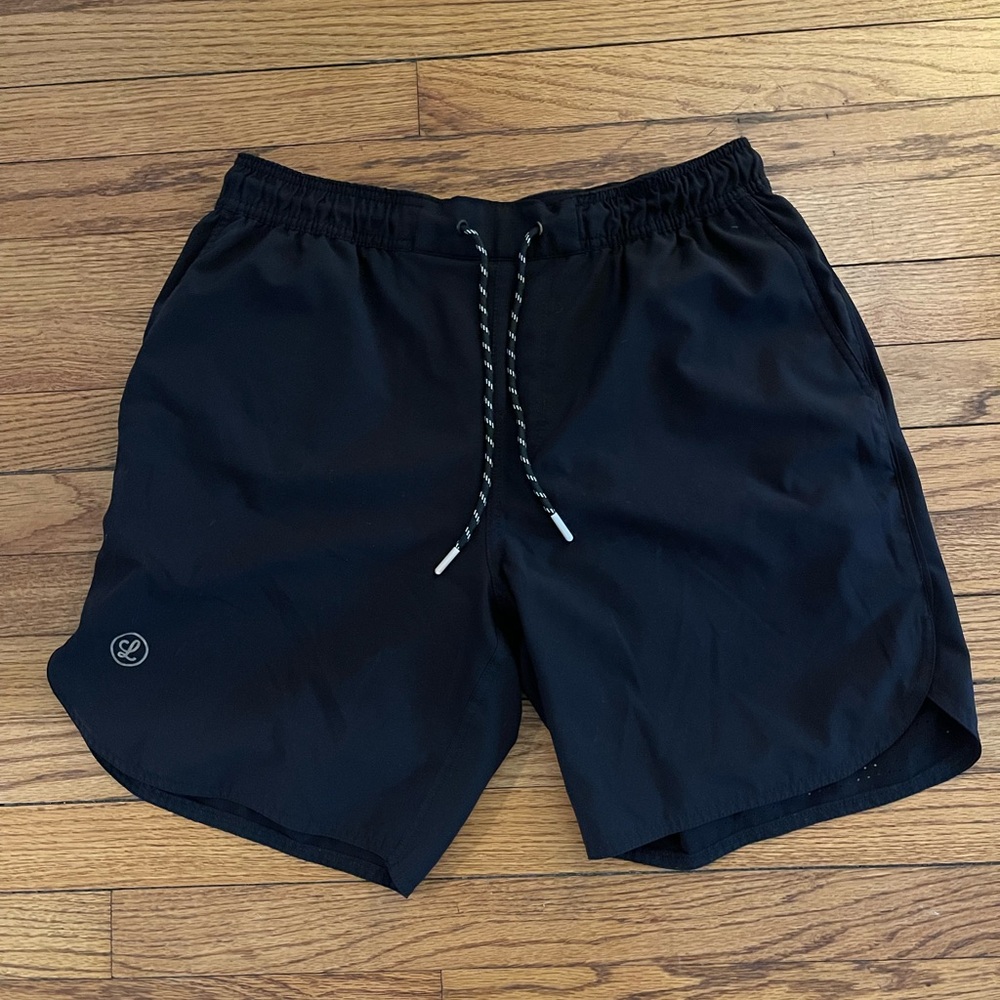 Legends Shorts 7” Inseam Mens L Black Athletic Running Weightlifting Lining